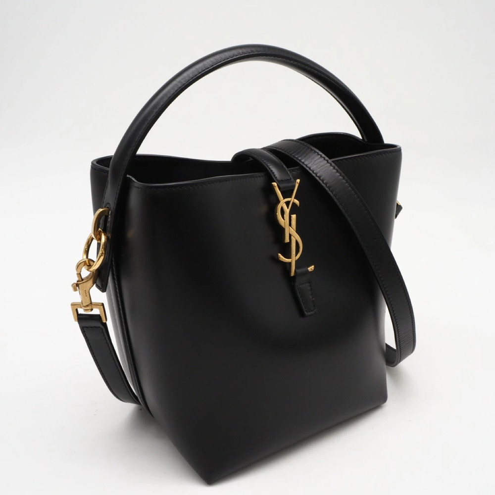 Saint Laurent LE Handbag black calf leather
